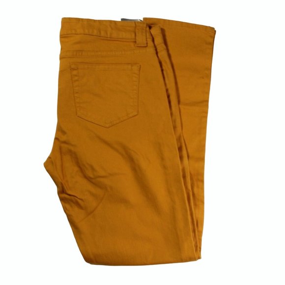 Jalate Jeans Womens Yellow Regular Fit Low Rise Denim Skinny Jeans Size 11‎ - Picture 2 of 6